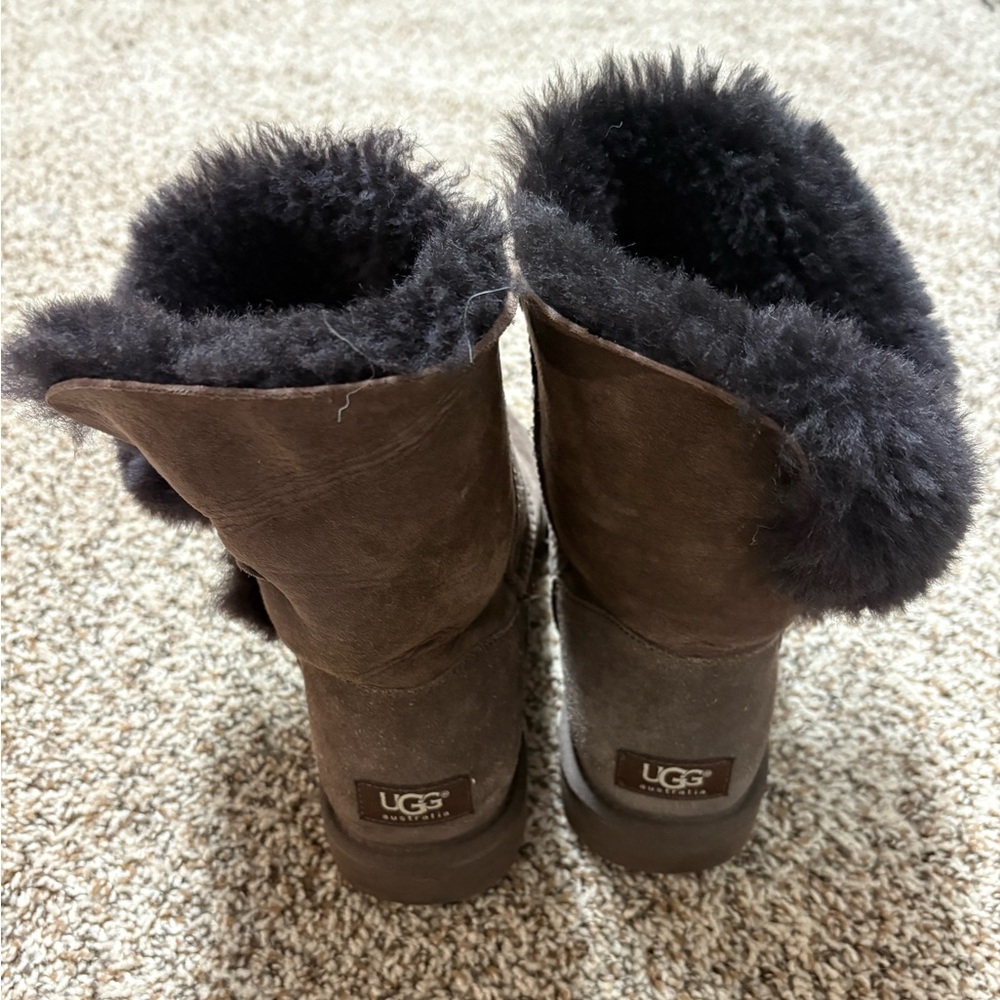 Ugg Dark Brown Bailey Button Boots - image 2